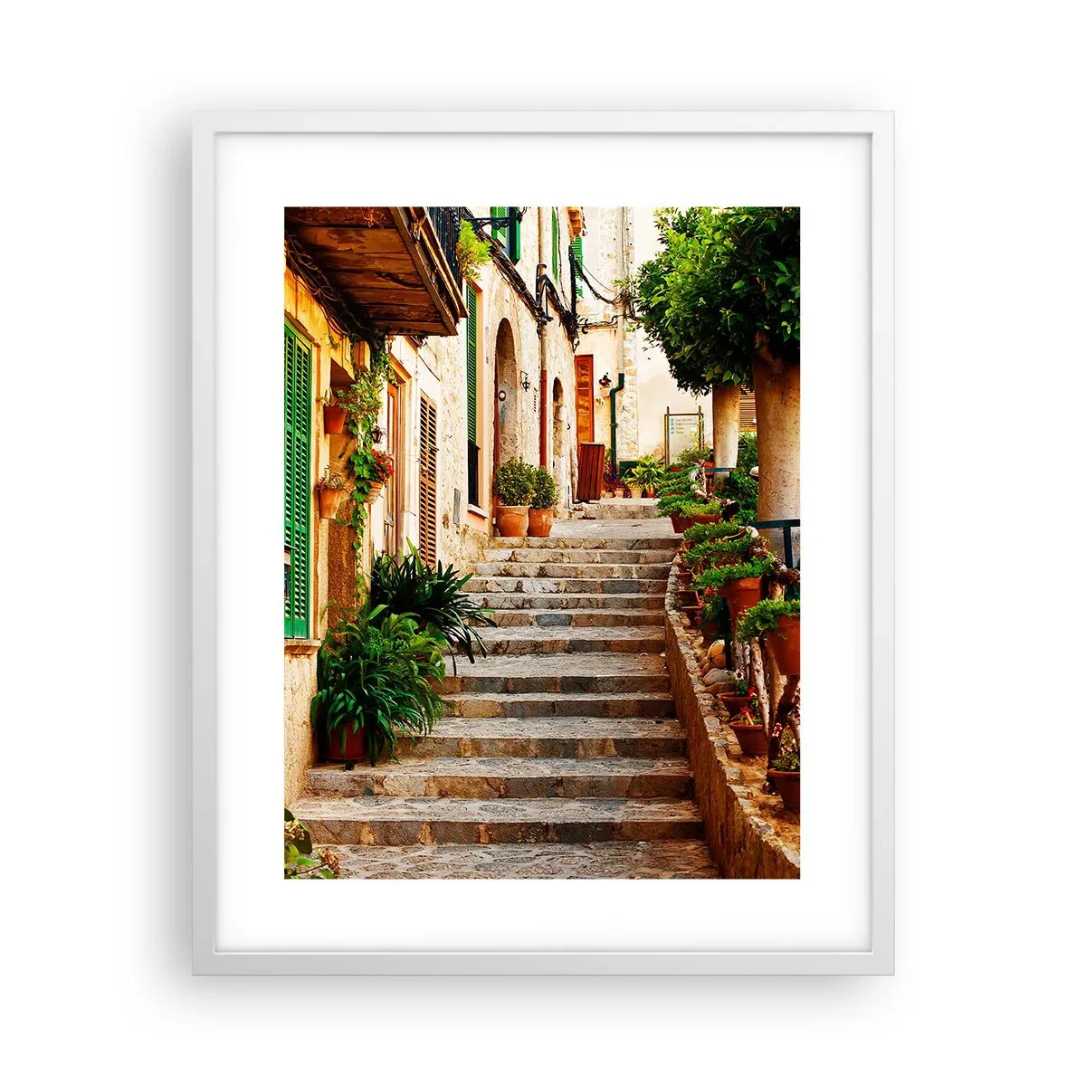 Poster in einem weißen Rahmen - Charme spanischer Feiertage - 40x50 cm