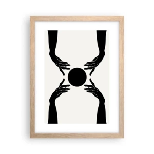 Poster in einem Rahmen aus heller Eiche - Geheimes Zeichen - 30x40 cm