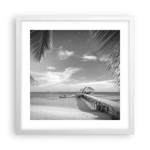 Poster in einem weißen Rahmen - Erinnerung oder Traum? - 40x40 cm