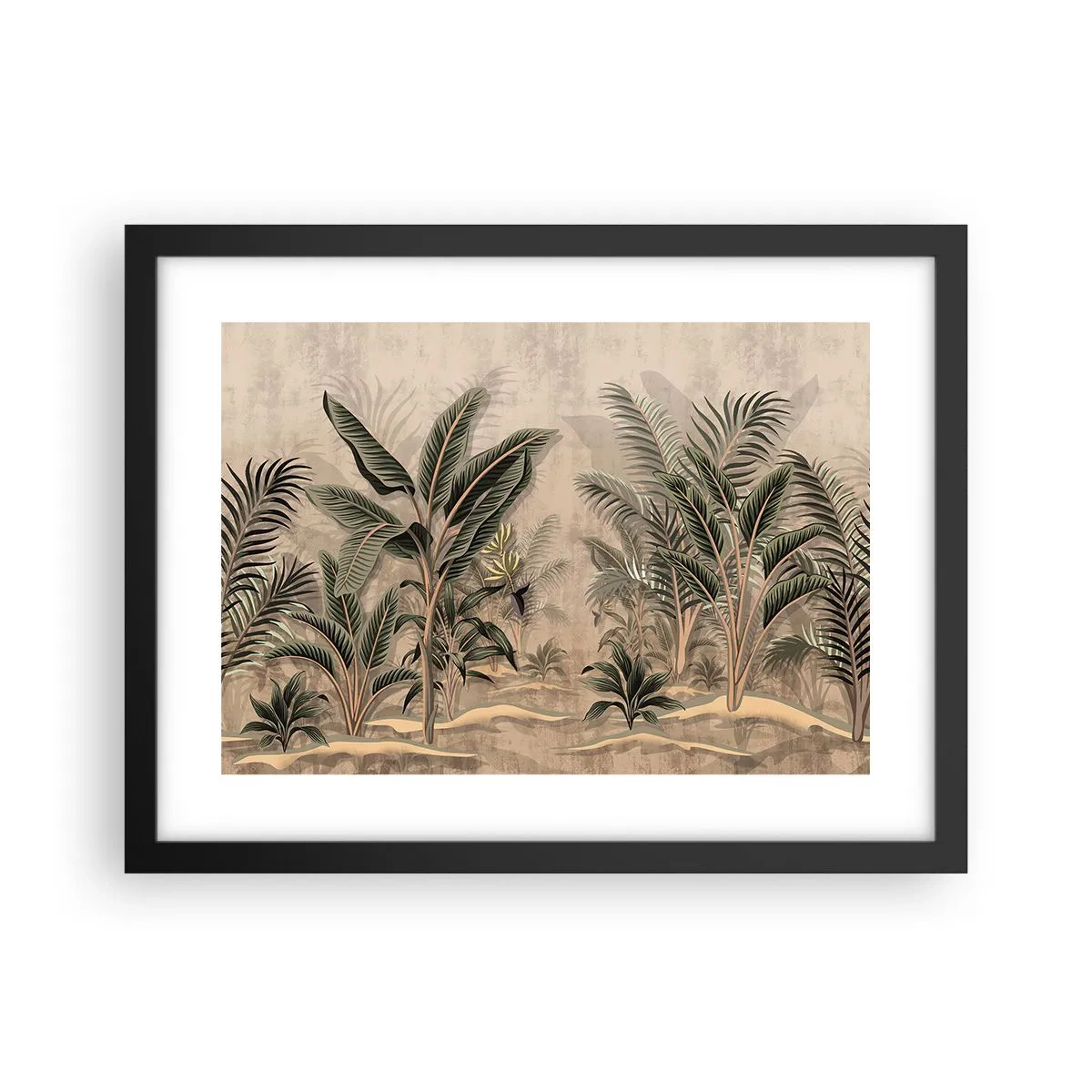 Poster in einem schwarzem Rahmen - Eine Gravur im Kolonialstil - 40x30 cm
