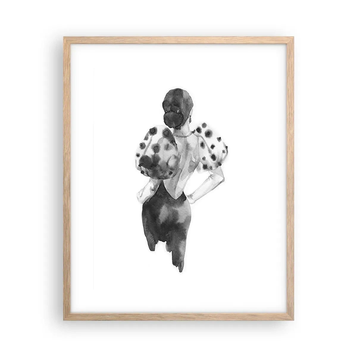 Poster in einem Rahmen aus heller Eiche - Sie ging direkt vorbei - 40x50 cm