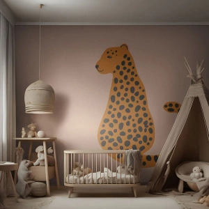 Selbstklebende Fototapete Deluxe Sticker - Leopardenmuster ist ein modisches Muster - Für Kinder, Panther, Tiere - 100x70 cm