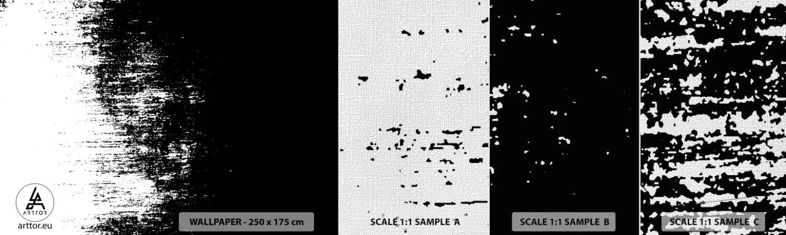 Fototapeten Muster Premium Canvas - Und der Gewinner ist ... - Abstraktion, Stück, Schwarz und weiß - 100x30 cm