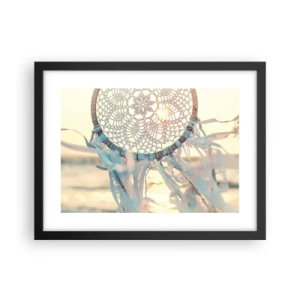Poster in einem schwarzem Rahmen - Totem aus Spitze - 40x30 cm