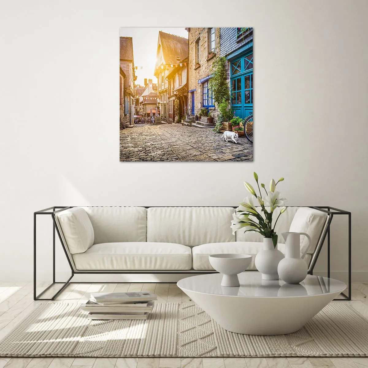 Glasbild - Bild auf glas - Der weiße Geist der Stadt - 30x30 cm