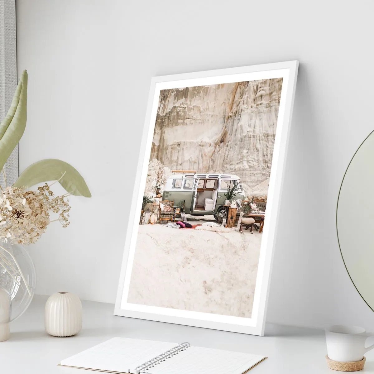 Poster in einem weißen Rahmen - Es ist die Zeit, die Reise zu beginnen - 30x40 cm