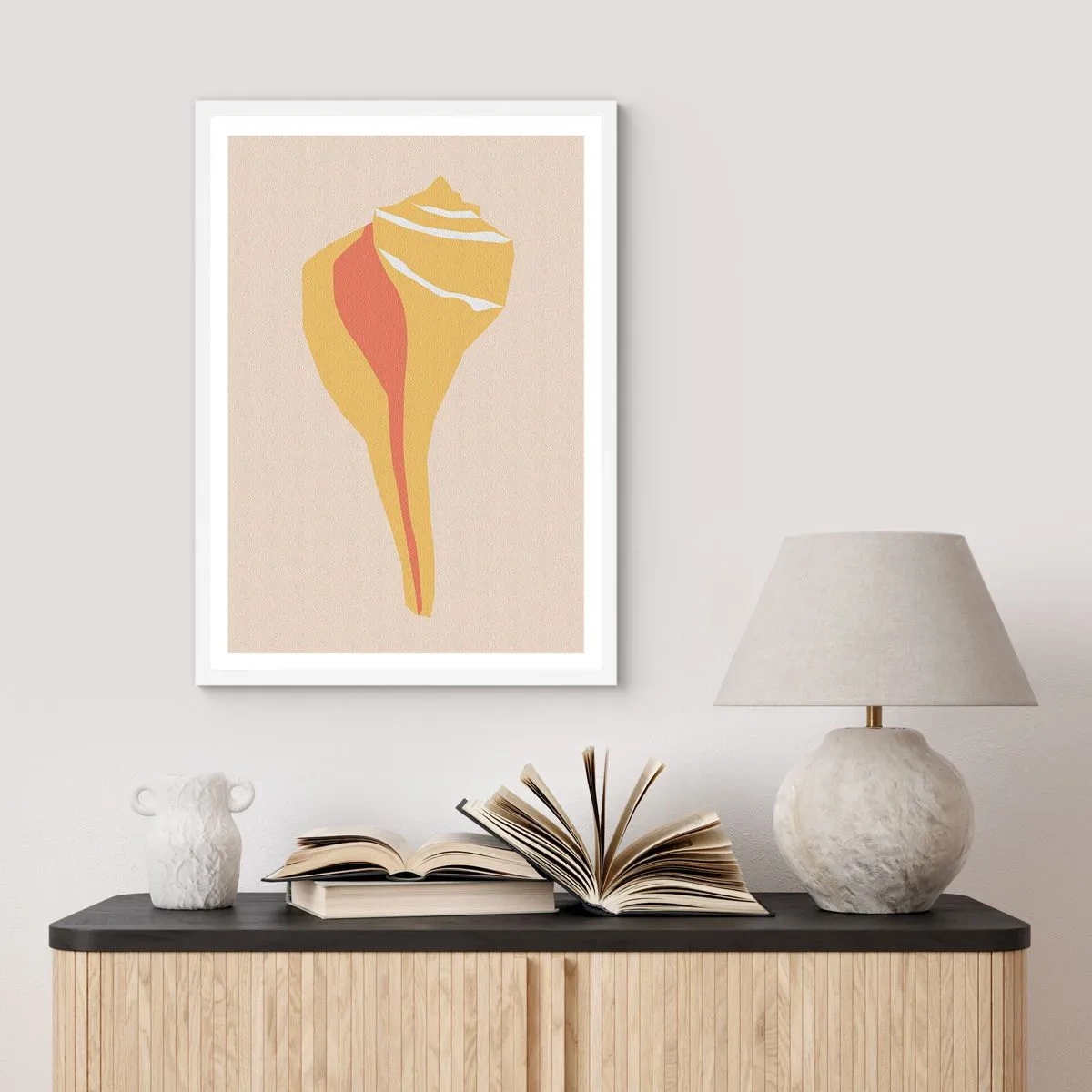 Poster in einem weißen Rahmen - Organische Abstraktion – Wachstum - 61x91 cm