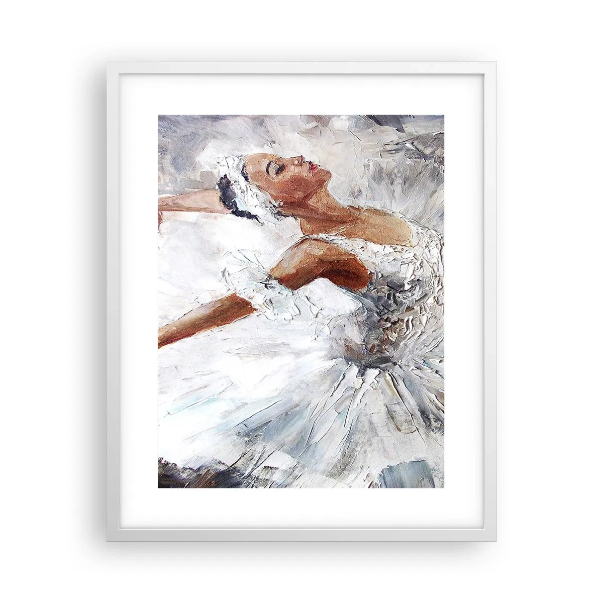 Poster in einem weißen Rahmen - Zart und leicht wie Tüll - 40x50 cm