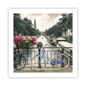 Poster - Die Farben der Amsterdamer Straße - 50x50 cm