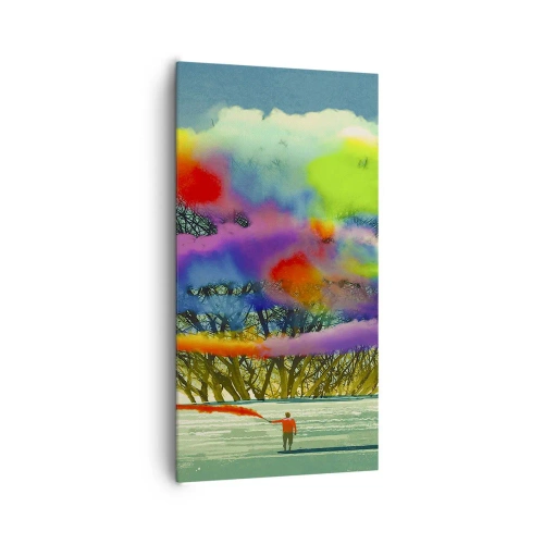 Bild auf Leinwand - Leinwandbild - Erwecke diese Welt zum Leben - 65x120 cm