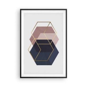 Poster in einem schwarzem Rahmen - Die Kraft der Einfachheit - 61x91 cm