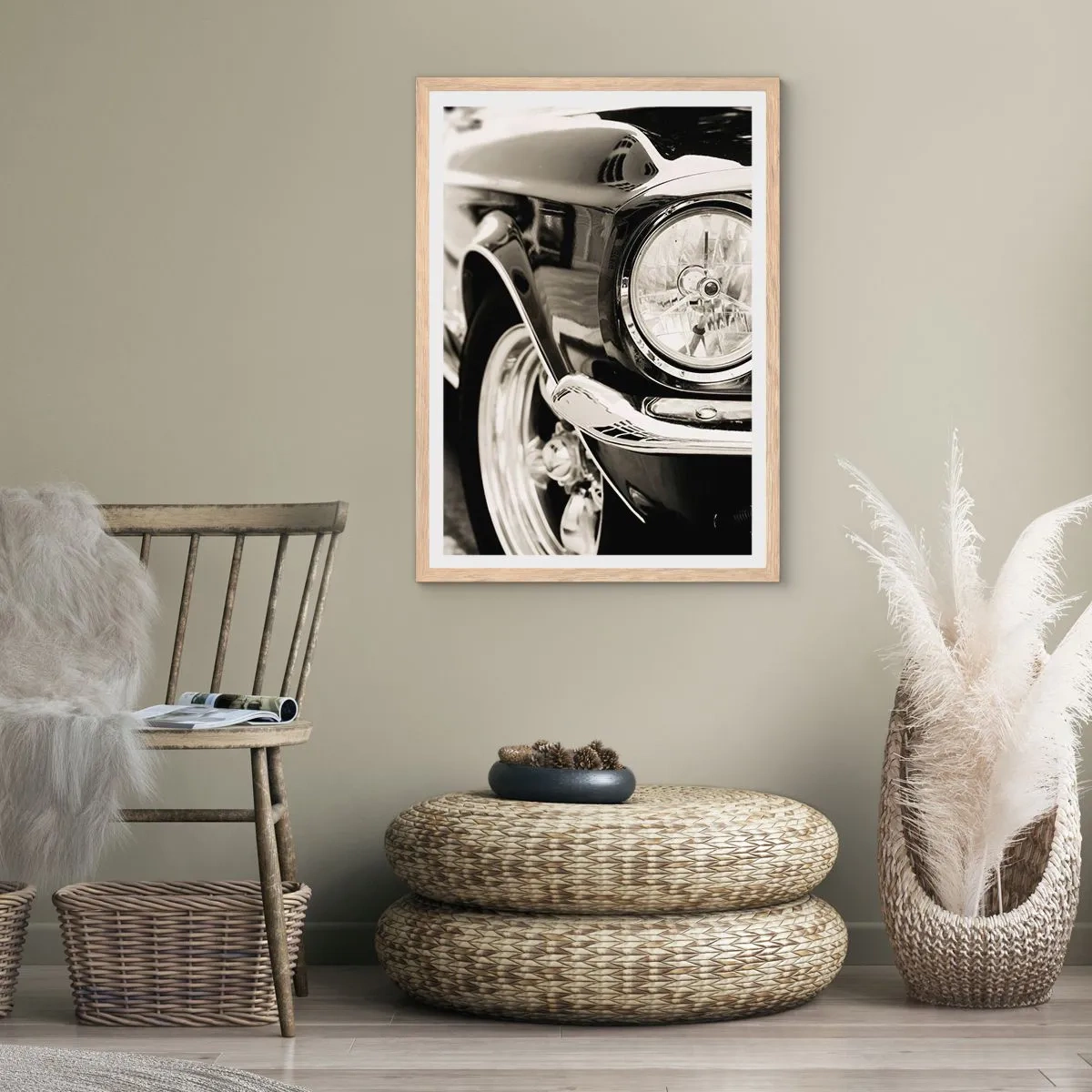 Poster in einem Rahmen aus heller Eiche - Dauerhafter Glanz - 70x100 cm