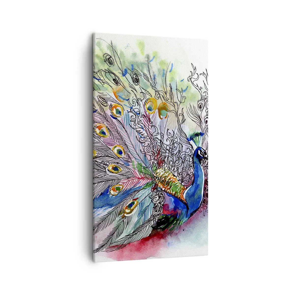 Bild auf Leinwand - Leinwandbild - Mit Stolz gegen Grau - 45x80 cm