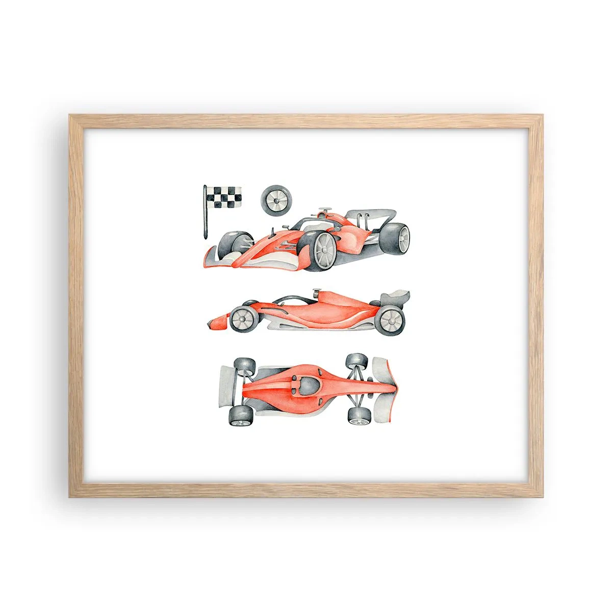 Poster in einem Rahmen aus heller Eiche - Dem Traum folgen - 50x40 cm