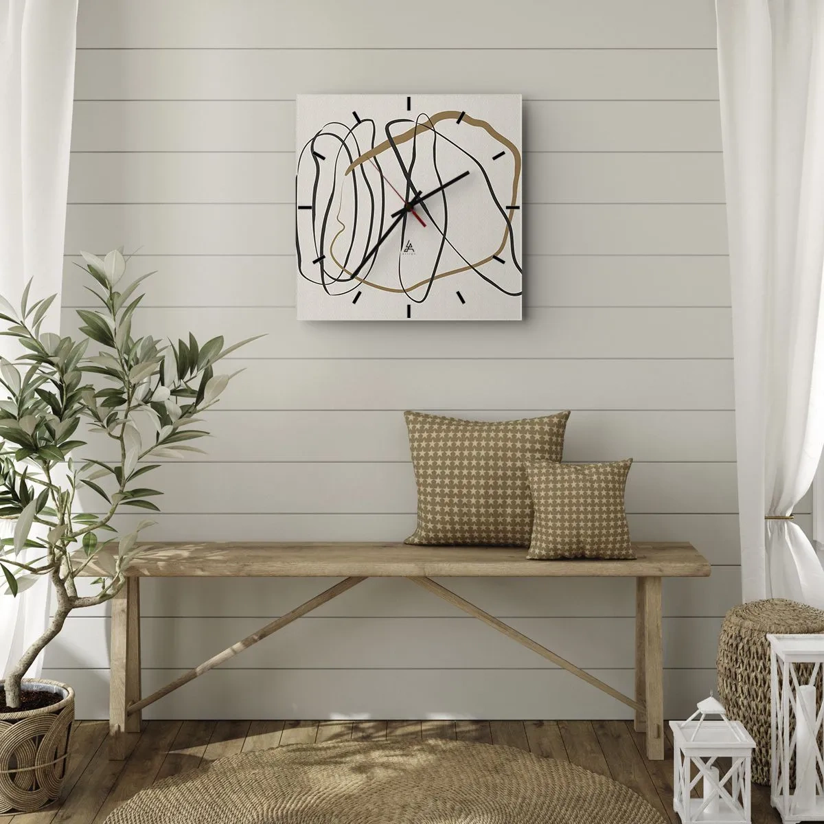 Wanduhr - Glasuhr - Komposition – Looptanz - 40x40 cm