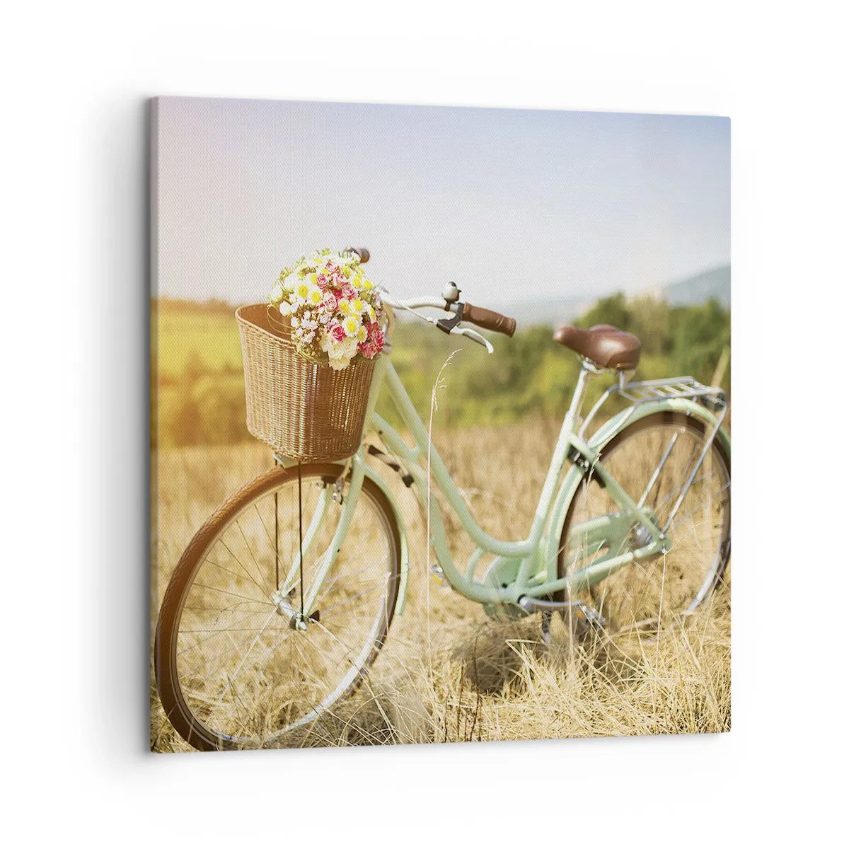 Bild auf Leinwand - Leinwandbild - Ich bleibe eine Weile hier - 50x50 cm