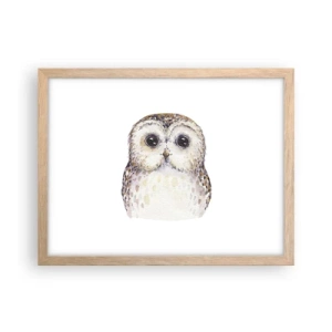 Poster in einem Rahmen aus heller Eiche - Schau mir in die Augen - 40x30 cm