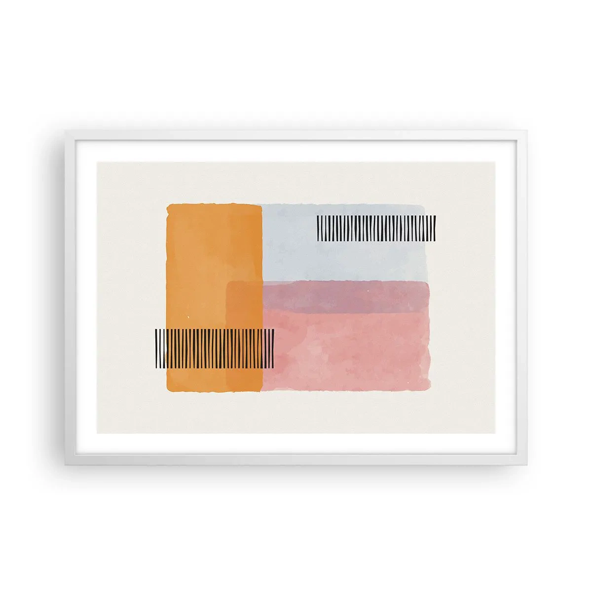 Poster in einem weißen Rahmen - Von Ecke zu Ecke - 70x50 cm