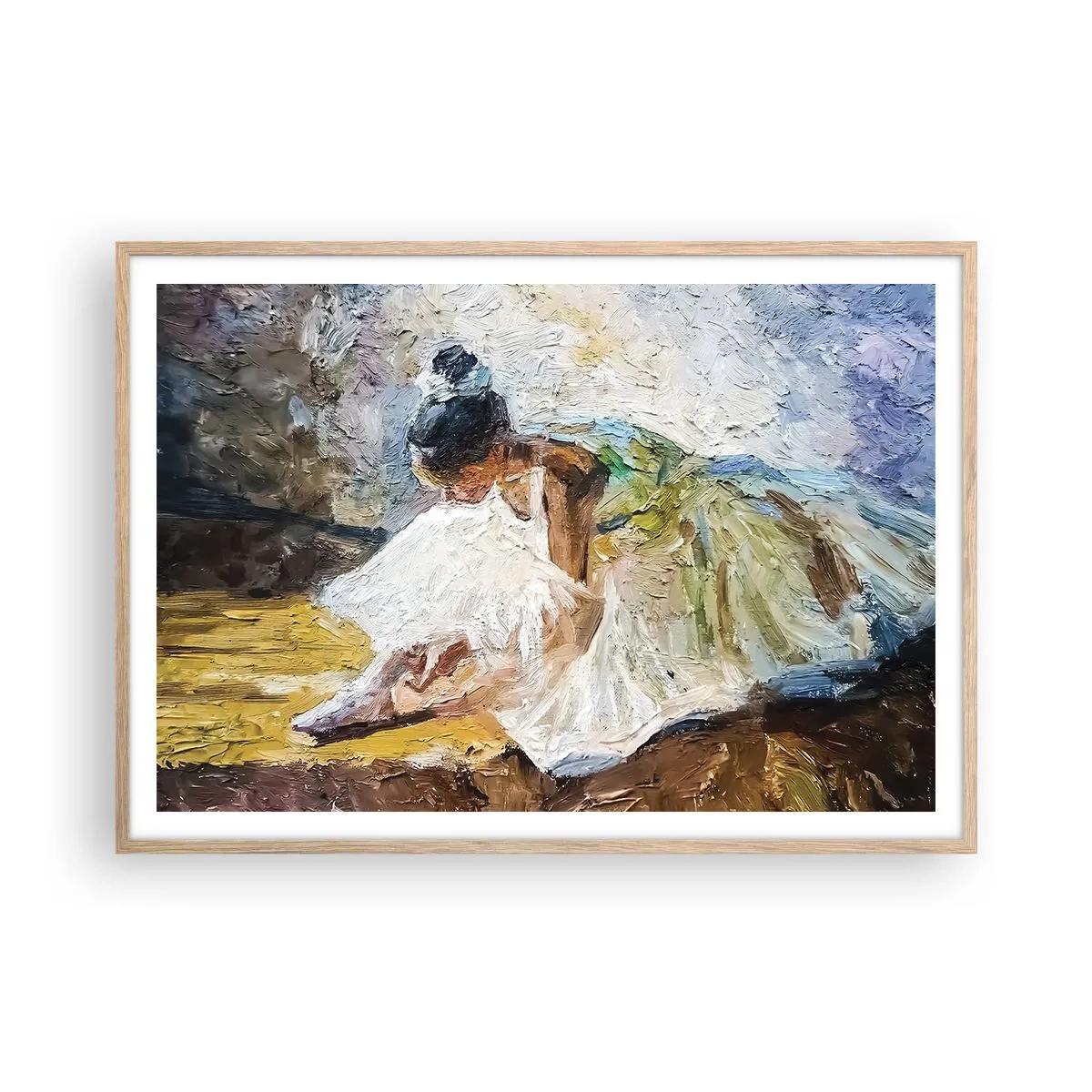 Poster in einem Rahmen aus heller Eiche - Aus einem Gemälde von Degas - 100x70 cm