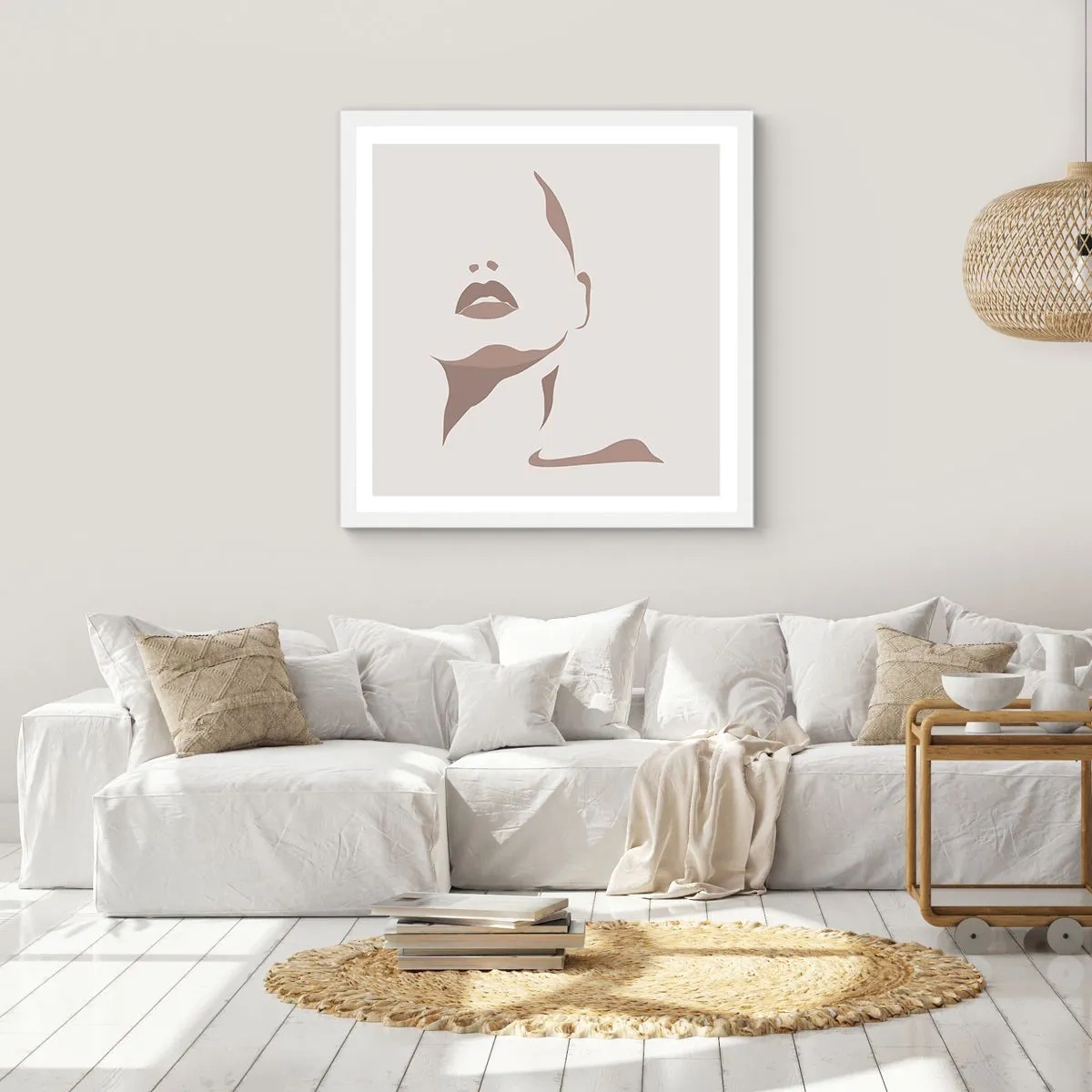 Poster in einem weißen Rahmen - Aus Licht und Schatten - 60x60 cm