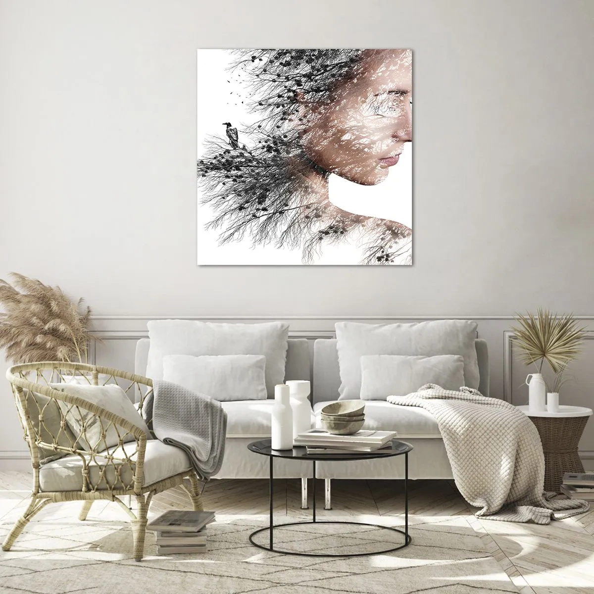 Glasbild - Bild auf glas - Der Geist des Waldes - 70x70 cm