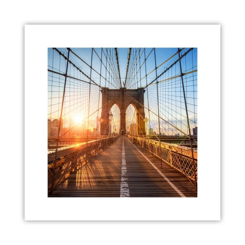 Poster - Auf der goldenen Brücke - 30x30 cm