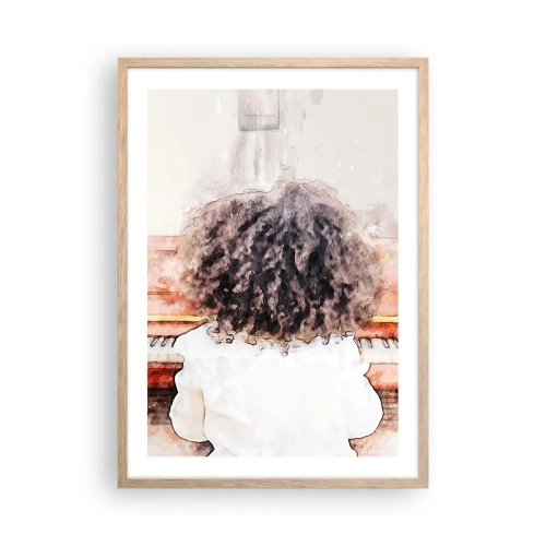 Poster in einem Rahmen aus heller Eiche - In der neuen Welt - 50x70 cm