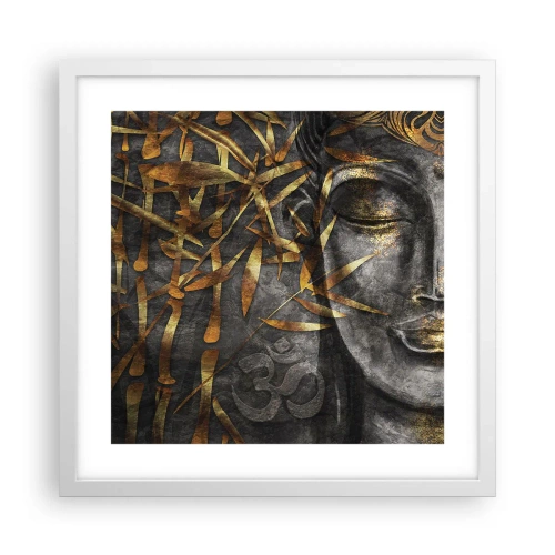 Poster in einem weißen Rahmen - Fühle den Frieden - 40x40 cm