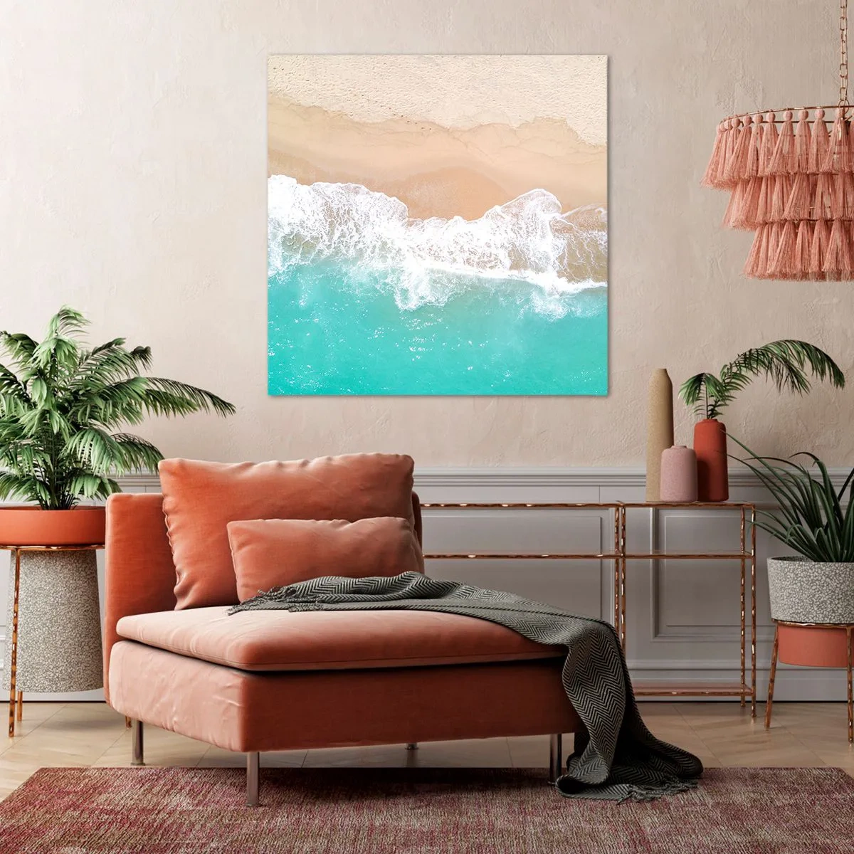 Bild auf Leinwand - Leinwandbild - Eine streichelnde Berührung - 70x70 cm