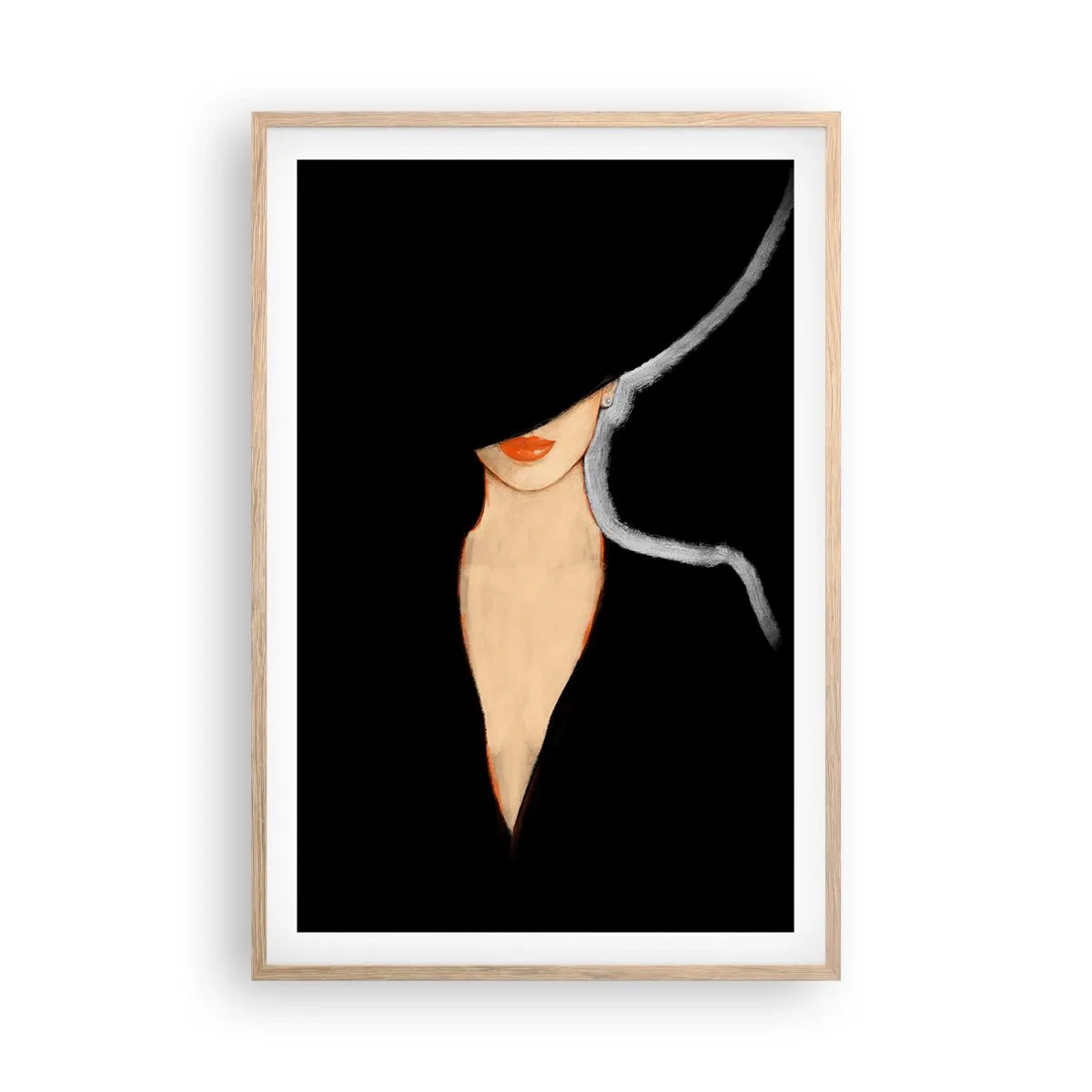 Poster in einem Rahmen aus heller Eiche - Eleganz und Stil - 61x91 cm