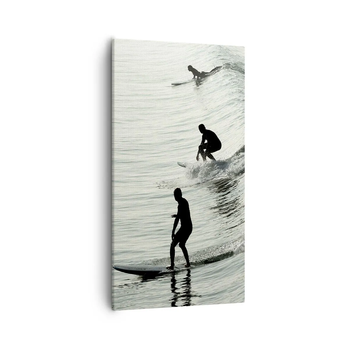 Bild auf Leinwand - Leinwandbild - Gegen die Welle - 55x100 cm