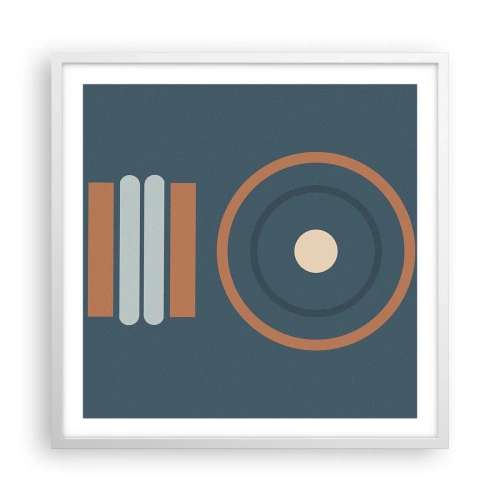 Poster in einem weißen Rahmen - Das Wesen der Dinge - 60x60 cm