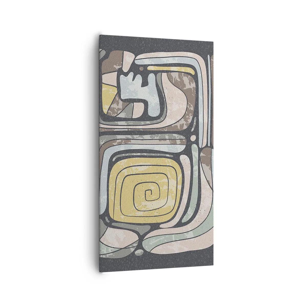 Bild auf Leinwand - Leinwandbild - Abstraktion im präkolumbianischen Geist - 65x120 cm
