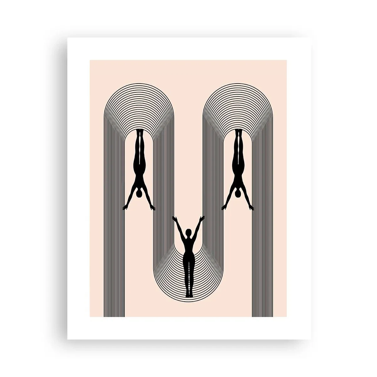 Poster - Verkehrt herum - 40x50 cm