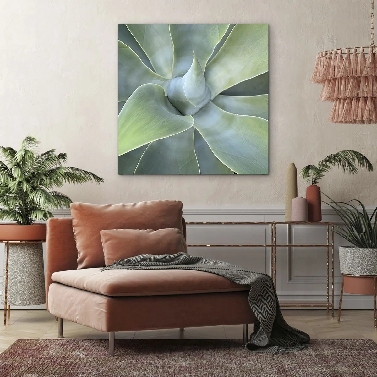 Bild auf Leinwand - Leinwandbild - Geburt des Grüns - 70x70 cm