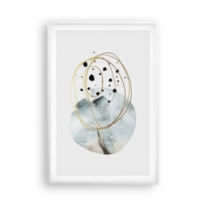 Poster in einem weißen Rahmen - Vom Weltraum umarmt - 61x91 cm