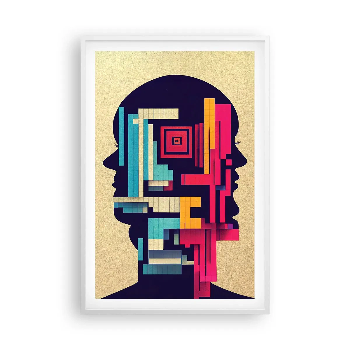 Poster in einem weißen Rahmen - Neue Anleihen - 61x91 cm