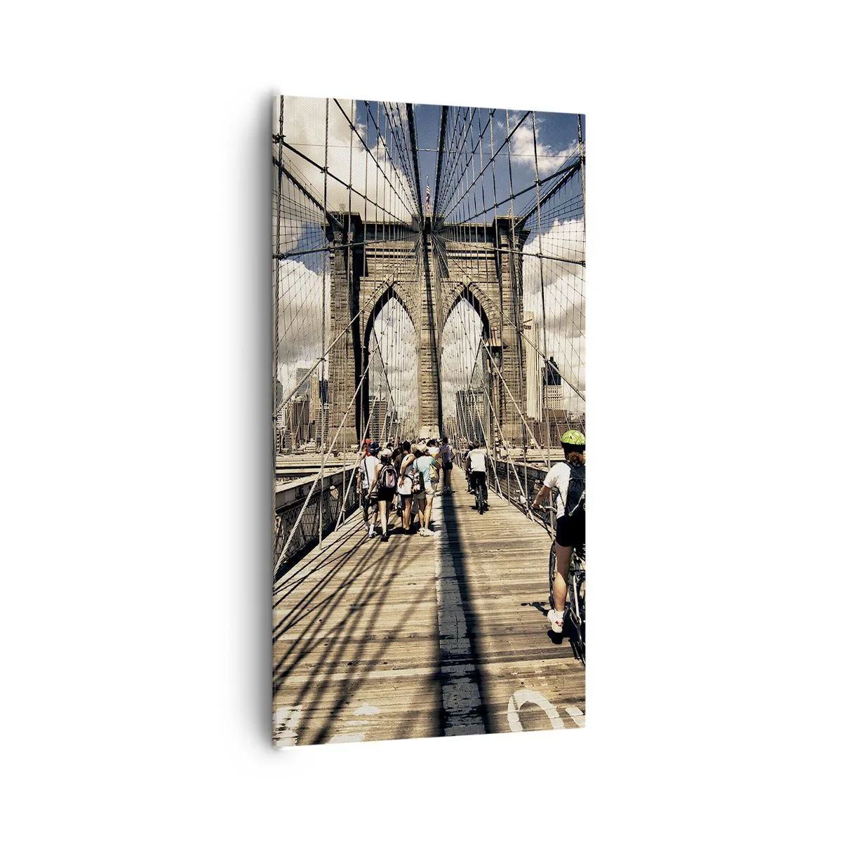 Bild auf Leinwand - Leinwandbild - Direkt ins Herz der Stadt - 65x120 cm