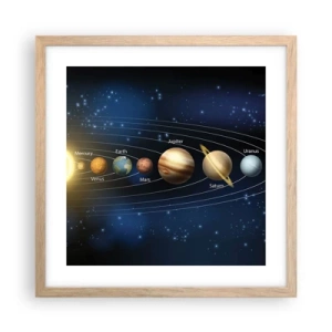 Poster in einem Rahmen aus heller Eiche - Einer von zehn - 40x40 cm