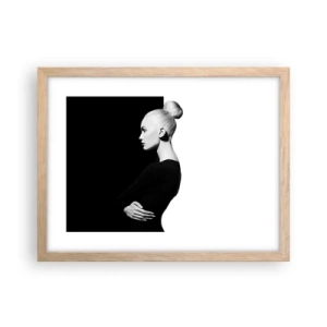 Poster in einem Rahmen aus heller Eiche - Einfach eine Frau - 40x30 cm