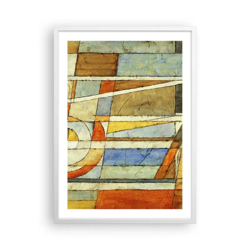 Poster in einem weißen Rahmen - Kubismus auf der Baustelle - 50x70 cm