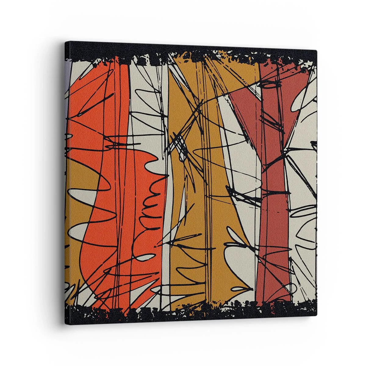 Bild auf Leinwand - Leinwandbild - Spontane Komposition - 30x30 cm