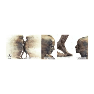 Fototapeten Muster Selbstklebend Deluxe Sticker - Sie erhoben sich aus dem Staub, um zu lieben - Abstraktion, Frau und Mann, Liebe - 100x30 cm