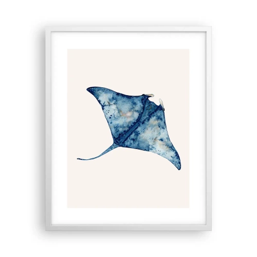 Poster in einem weißen Rahmen - Leben im Blau - 40x50 cm