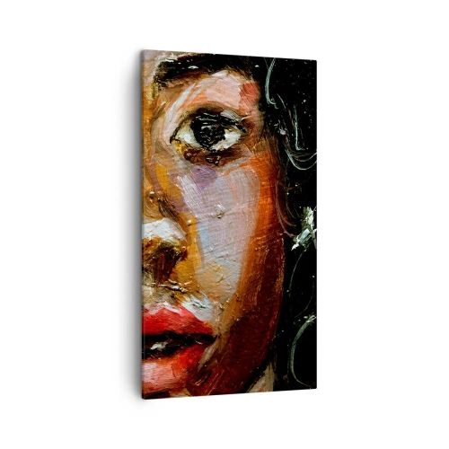 Bild auf Leinwand - Leinwandbild - Schwarz und Glanz - 45x80 cm