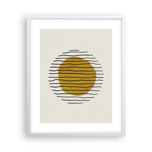 Poster in einem weißen Rahmen - Abstraktion, die vor Hitze zittert - 40x50 cm