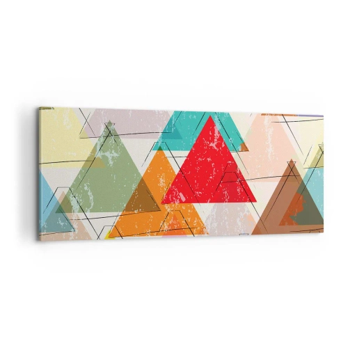 Bild auf Leinwand - Leinwandbild - Drei mal drei - 100x40 cm