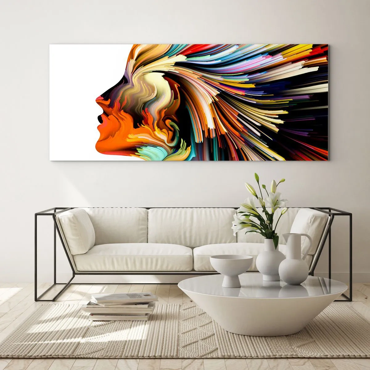 Glasbild - Bild auf glas - Eine Explosion der Fantasie - 90x30 cm