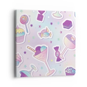 Bild auf Leinwand - Leinwandbild - Dass es jeden Tag ein Geburtstag wäre - 40x40 cm