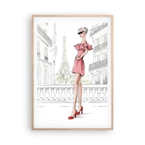 Poster in einem Rahmen aus heller Eiche - Modekunst - 70x100 cm